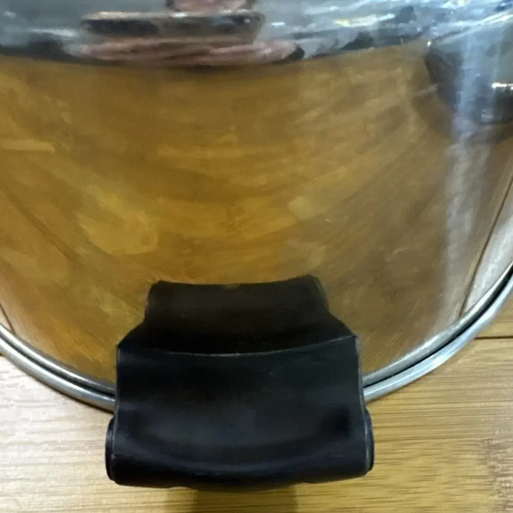 Vintage Farberware 6 Qt Stainless Steel Stock Pot Lid Aluminum Clad Bottom